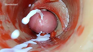 Camera Inside Abyss Pussy Captures Dose Ejaculation of Sperm ASMR